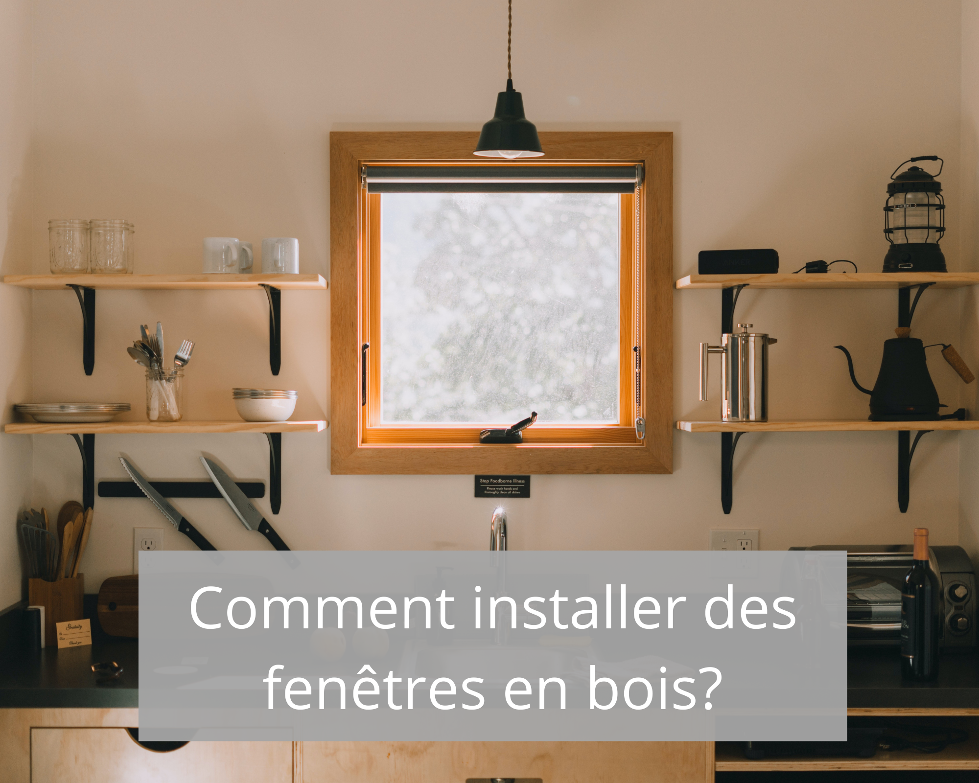 Installation d'une fenêtre en bois