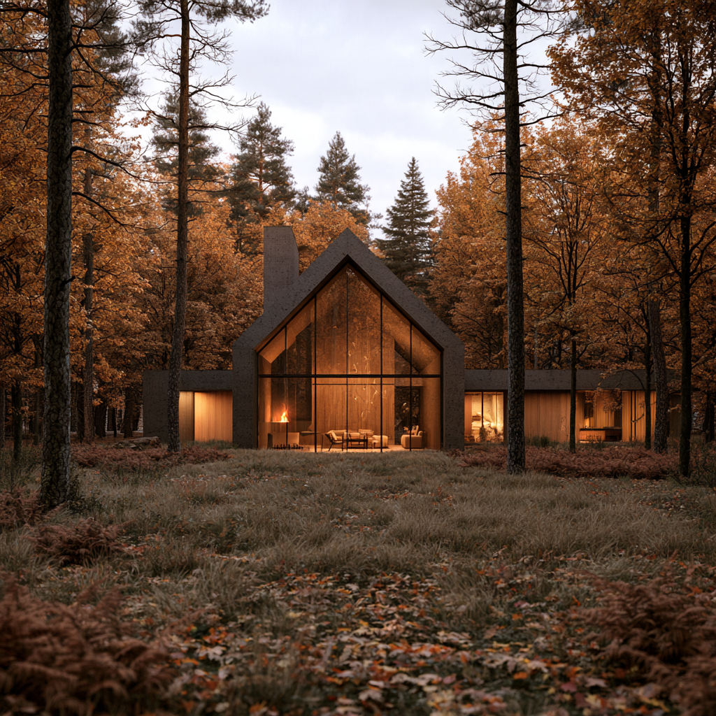 Une maison en automne