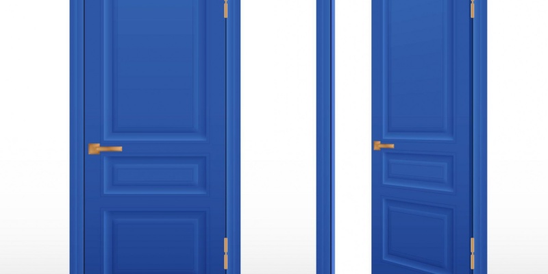Porte d'entrée bleue