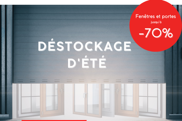 Grandes ventes d'entrepôt - fenêtres et portes jusqu'à - 70 %