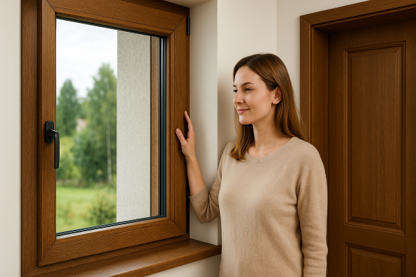 Fenêtres et portes PVC dans des couleurs imitant le bois  - durabilité et esthét